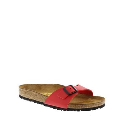 Red 'Madrid' single strap sandal
